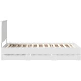  Konstrukcija postelje Bela 90 x 190 cm Inženirsko leseno, (5000121235) | Shoptok.si