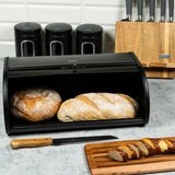 Klausberg KB-7098 metalna kutija za kruh s 3 posude – crna | shoptok.hr