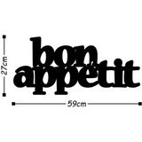 WALLXPERT Zidna dekoracija Bon Appetit 2, 59x27 cm, 1,2 mm, Crna | Eponuda.ba