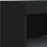  Komoda s LED svjetlima crna 162 x 37 x 100 cm | shoptok.hr