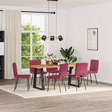 vidaXL jedilni stoli 6 kosov vinsko rdeč žamet, (21822372) | Shoptok.si
