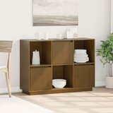  Komoda smeđa boja meda 110,5x35x80 cm od masivne borovine | shoptok.hr