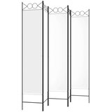vidaXL Sobna pregrada s 5 panela bijela 200 x 200 cm od tkanine | shoptok.hr