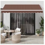 vidaXL Ročno zložljiva tenda rjava 350x250 cm cene