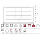 Male kuće Vanjska sauna LOHJA 500 × 235 cm sa šindrom | shoptok.hr