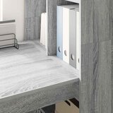  Stol s policom Siva Sonoma 122 x 67 x 145 cm Konstruirano drvo | shoptok.hr