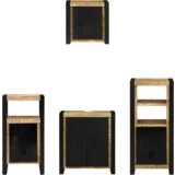 vidaXL Set namještaja za kupaonicu 4 pcs Smeđa Čvrsto drvo manga | shoptok.hr