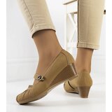 Gemre Beige ruched pumps Nita | Shoptok.si