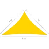  Jedro protiv sunca od tkanine Oxford trokutasto 5x5x6 m žuto | shoptok.hr