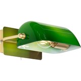 QAZQA Klassieke notaris wandlamp messing met groen glas - Banker Cene