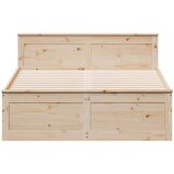 Okvir kreveta bez madraca s uzglavljem 140 x 190 cm od borovine | shoptok.hr