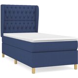  s oprugama i madracem plavi 90 x 190 cm od tkanine | shoptok.hr