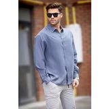 Madmext Smoky Long Sleeve Men's Oversize Shirt 6733