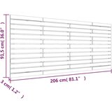 Zidno uzglavlje sivo 206x3x91,5 cm od masivne borovine | shoptok.hr