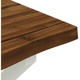  Stol za blagovanje s prirodnim rubom 140 x 80 x 75 cm Prirodna Slike