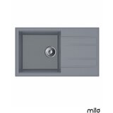 Milo Granitna sudopera Retto 78x46cm Diamond grey ø90 Cene