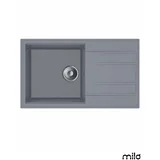 Granitna sudopera Retto 78x46cm Diamond grey ø90