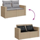 vidaXL set vrtnih kauča s 13 komada i jastucima u bež poli ratan akaciji | shoptok.hr