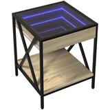 vidaXL Noćni ormarić s beskonačnim LED boja hrasta sonome 40x40x49 cm | shoptok.hr