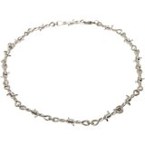 Urban Classics Accessoires Silver barbed wire necklace | shoptok.hr