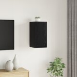 vidaXL Jedinca za TV s policom Ostalo s pohranom s vratima Crni hrast Konstruirano drvo | shoptok.hr