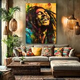  Slika Bob Marley - Jamajčanska zvijezda | 100% originalno akrilno oslikano 60x90 cm | shoptok.hr