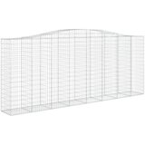 vidaXL Obokana gabonska košara 400x50x160/180 cm pocinkano železo, (20758162) | Shoptok.si