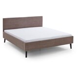 Meise Möbel Rjava oblazinjena zakonska postelja 180x200 cm Avola – Cene