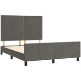  Za krevet s uzglavljem tamnosivi 140x190 cm baršunasti | shoptok.hr