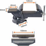 Bravarski škripac 150 mm rotirajući s nakovnjem 360 PM-IS-150T | shoptok.hr