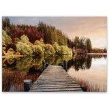 Styler Slikanje na steklo Jesenska pot, 80 x 120 cm Cene
