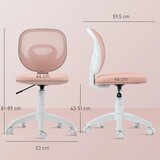  Ergonomska uredska stolica s naslonom u obliku slova C podesiva visina roza | shoptok.hr