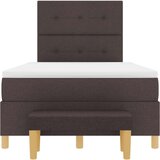  Postelja z vzmetnico z vzmetnico Temno rjava 120 x 190 cm blago, (5000069805) | Shoptok.si