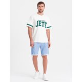 Ombre Men's LOOSE FIT melange fabric shorts - light blue | Eponuda.ba