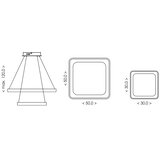 Brilagi LED prigušiva luster na sajli FALCON SLIM LED/78W/230V bež + daljinski upravljač | Eponuda.com