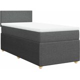 Maison Chic Box spring postelja - Vzmetna postelja z vzmetnico temno siva 80x200 cm blago SL11232, (21908487) Cene