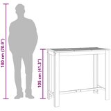 vidaXL Vrtni barski stol 120 x 60 x 105 cm od masivnog bagremovog drva | shoptok.hr