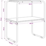  Konzolna stolica Siva Sonoma 100 x 42,5 x 70 cm | shoptok.hr