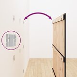 Zidno uzglavlje crni 159,5x3x110 cm od masivne borovine | Eponuda.com