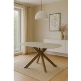 Art Invest Trpezarijski sto Nord Bez keramicka ploca, sjaj/Metalne braon noge 1800x900x750 Cene