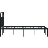Metalni okvir za krevet s uzglavljem crni 120x200 cm | shoptok.hr