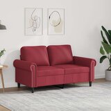  Dvosjed od tkanine crvena boja vina 120 cm od umjetne kože | shoptok.hr