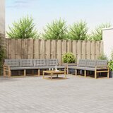  Set vanjskih sofa 8 kom. Bijela i svjetlosiva | shoptok.hr