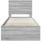  Okvir za krevet s uzglavljem Siva Sonoma 90 x 190 cm | shoptok.hr
