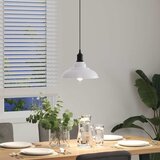 VISILICA podesiva po visini E27 sjajno bijela Ø 31 cm metal | shoptok.hr