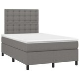  Box spring s madracem LED tamnosivi 120 x 200 cm tkanina | shoptok.hr