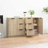  Komoda 2kom boja hrasta sonome 60x30x70cm od konstruiranog drva | shoptok.hr