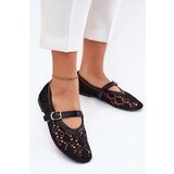 Boto Perforated ballerinas with strap black Orphali Cijene