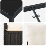 vidaXL 5-dijelni set vrtnih stolova s jastučićima crni poli ratan | shoptok.hr