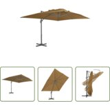  The Living Store Previsni senčnik z aluminijastim drogom 400x300 cm taupe - Previsni Senčnik, (21742690) Cene